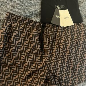 Fendi Brown Swim Shorts